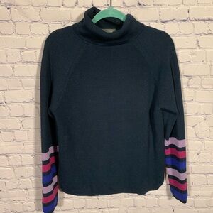 Title Nine Womens Offsite Synergy Turtleneck Sweater Navy Size M Casual Comfy